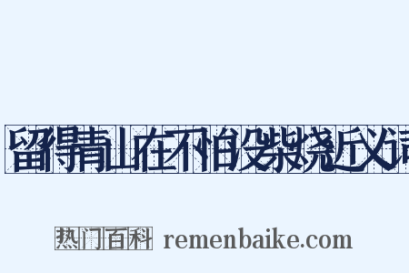 留得青山在不怕没柴烧近义词是什么意思的图片